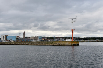 Fototapeta na wymiar view of the harbor in wladyslawowo