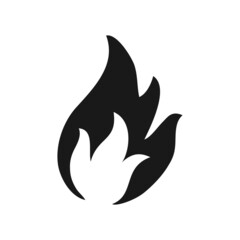 Fire flame icon symbol. isolated on white background. vector icon illustration