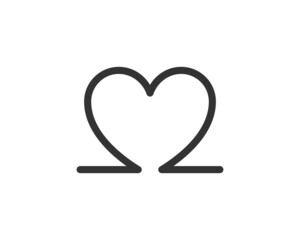 Heart health care vector icon. Cardio medicine symbol. Cardiology illustration