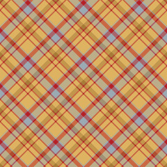 Plaid seamless pattern. Vector background of textile ornament. Flat fabric design.