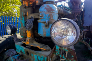 Old village tractor on Olkhon island