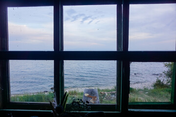 View from the window to Lake Baikal