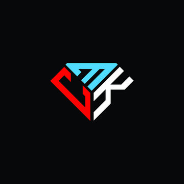 CMK letter logo creative design. CMK unique design