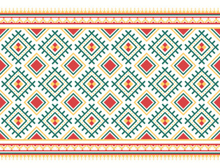 Geometric ethnic oriental pattern background. Design for texture, wrapping, clothing, batik, fabric, wallpaper and background. Pattern embroidery design.