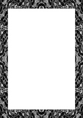 White Frame with Decorated Borders