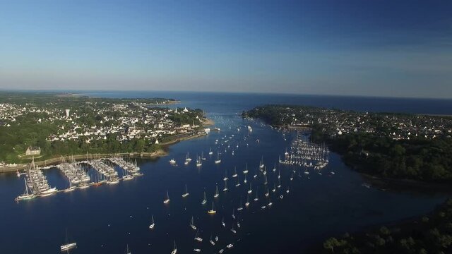 L'Odet / Quimper &agrave; B&eacute;nodet - Bretagne - Drone