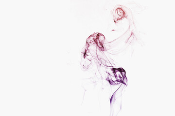 Fumée colorée abstraite sur un fond blanc avec de l'espace vide	- Arrière plan design