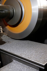 Metal grinding machine. Industrial background.