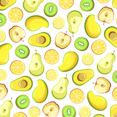Fruit pattern vector illustration background