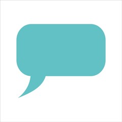 Speech bubbles in blue on white background. Empty blank of different shapes for text and chat messages. Stock vector illustration.