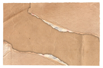Old vintage texture retro paper with burned stains and scratches background isolated
