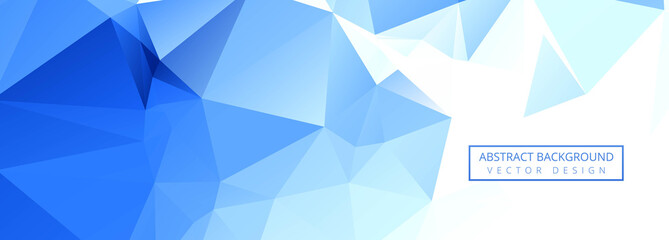 Modern blue polygon banner background