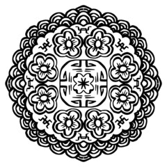 Mandala decorative round  for design with Chinese ornament.
