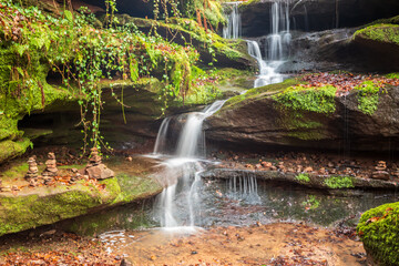 little waterfall in the palatinate forest