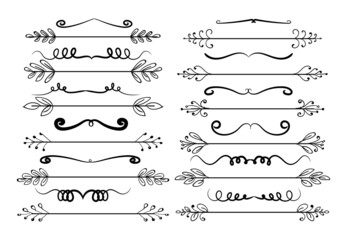 Hand drawn ornament divider set design