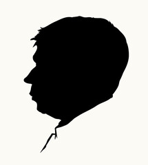 Man face. Vector drawing icon