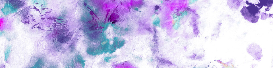 Blue Tie Dye Brush. Multi Water Colour Label.