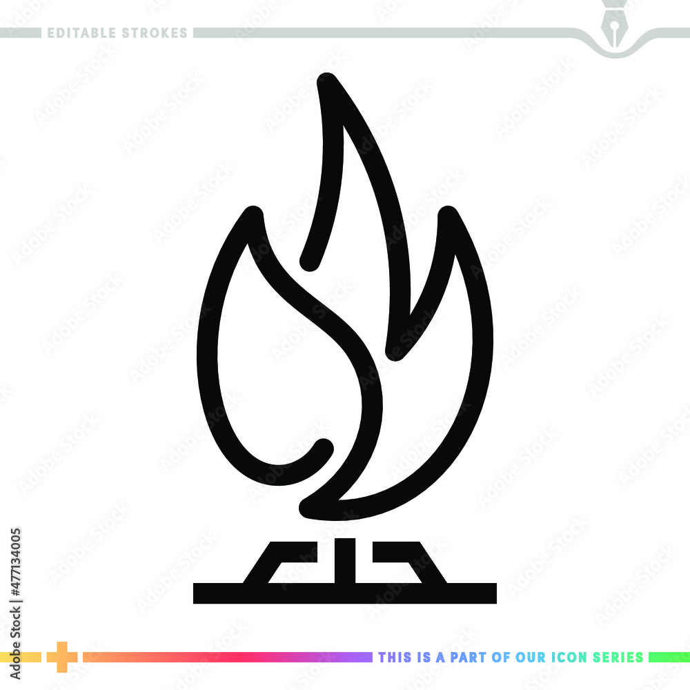 Poster line icon for natural gas prices illustrations with editable strokes. this vector graphic has custom