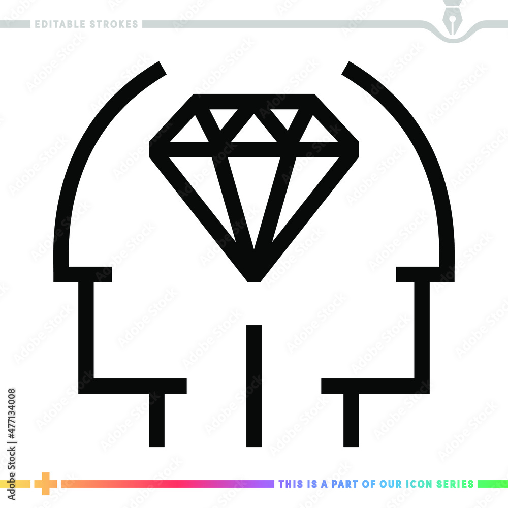 Poster line icon for investor risk tolerance illustrations with editable strokes. this vector graphic has c