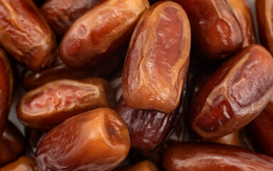 Dates. Dried fruits. Background of dates close up