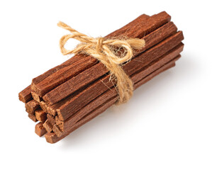 sandalwood sticks isolated on white background