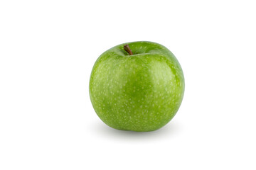 Fresh green apple isolated on white background.