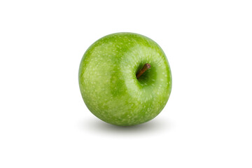 Fresh green apple isolated on white background.
