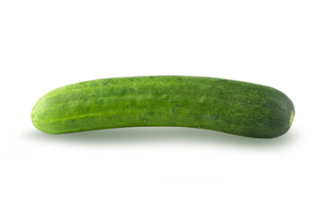 Fresh Green Cucumber isolated over white background