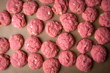 Strawberry cake mix cookies