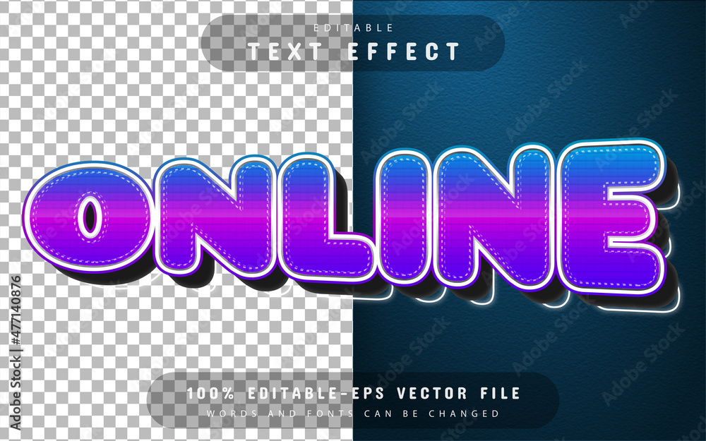 Poster online 3d text effect with gradient