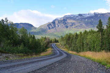 Fototapeta premium road in Norway beyond the Arctic Circle