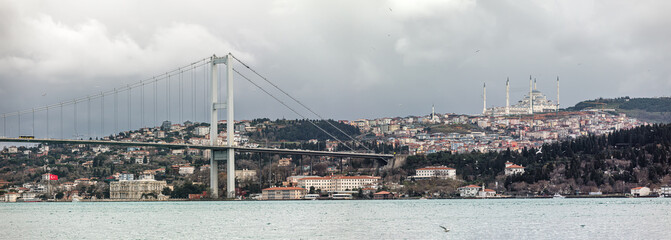 Bosphorus Bridge, Istanbul Turkey.