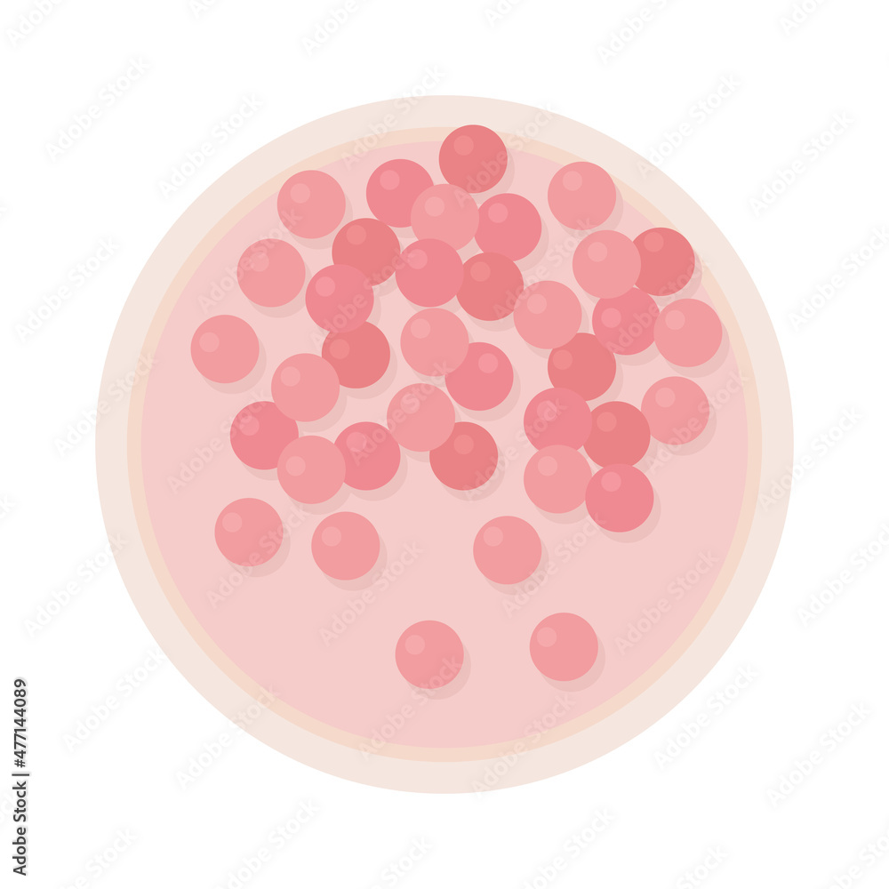 Poster compact powder balls semi flat color vector object. open container with pink shade. realistic item o
