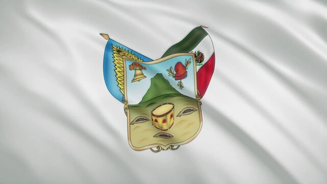 Hidalgo - Mexican State Waving Flag