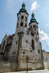 Fototapeta na wymiar Catholic Church of St. Andrew on Grodzka Street in Krakow, Poland.