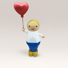 wooden cute gift boy balloon