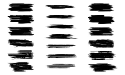 Black brush stroke banner template collection 