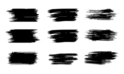 Black brush stroke banner template collection 