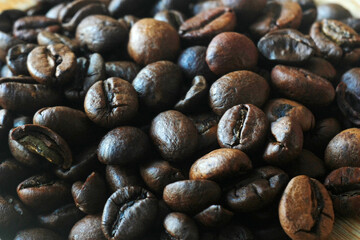 Dark Roasted Brown Coffee Beans