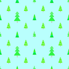 Seamless pattern with chrismas trees. Geometric background. Bright texture. Abstract geometric wallpaper. Doodle for design