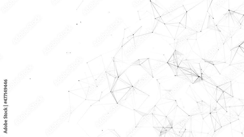 Poster abstract geometric background with connecting points and lines. abstract white digital background. n