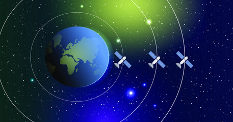 satellites orbit the planet earth in their orbits