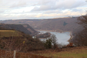 Blick auf den Rhein bei Bacharach. Mittelrheintal.