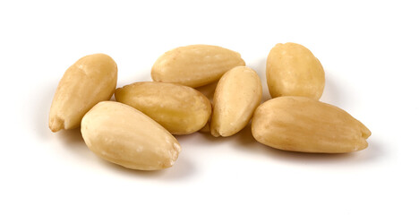 Brazil nuts, isolated on white background.