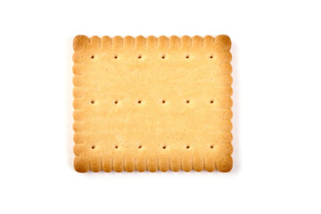 Biscuits, sweet cookies, isolated on white background.