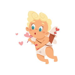 Obraz premium Cute Cupid character. Amur babies. Vector characters.