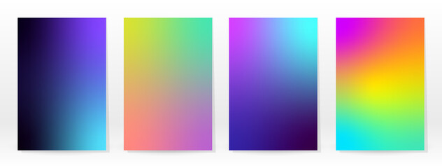 Minimal Poster. Pastel Soft. Rainbow Gradient Set.