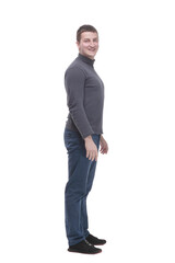 in full growth. young man in casual clothes.