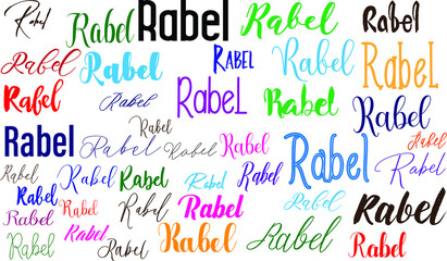 Rabel Multi Style Fonts Lettering Design