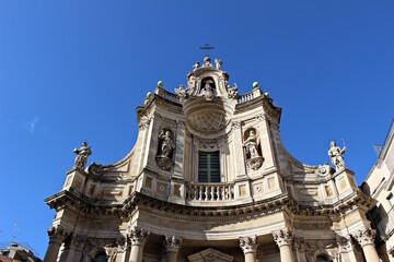 Fototapeta na wymiar Italy, Sicily, Catania: Detail of Collegiata church.